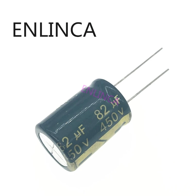 

2pcs/lot 450v 82uf 450v82UF High Frequency Low ESR aluminum electrolytic capacitor size 18*25MM Tolerance 20% 20%