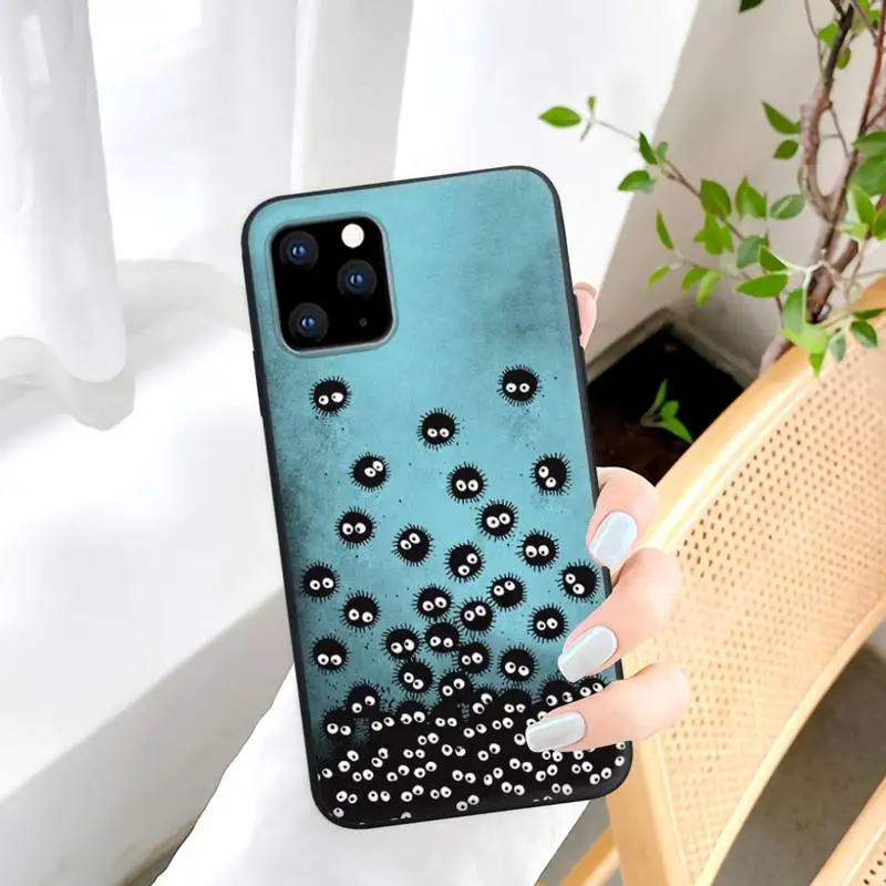 

Studio Ghibli Spirited Away Soot Black Matte Mobile Phone Case For IPhone 12 11 Pro Max Xs X Xr 7 8 6 6s Plus 5 5s Se 2020 Cover