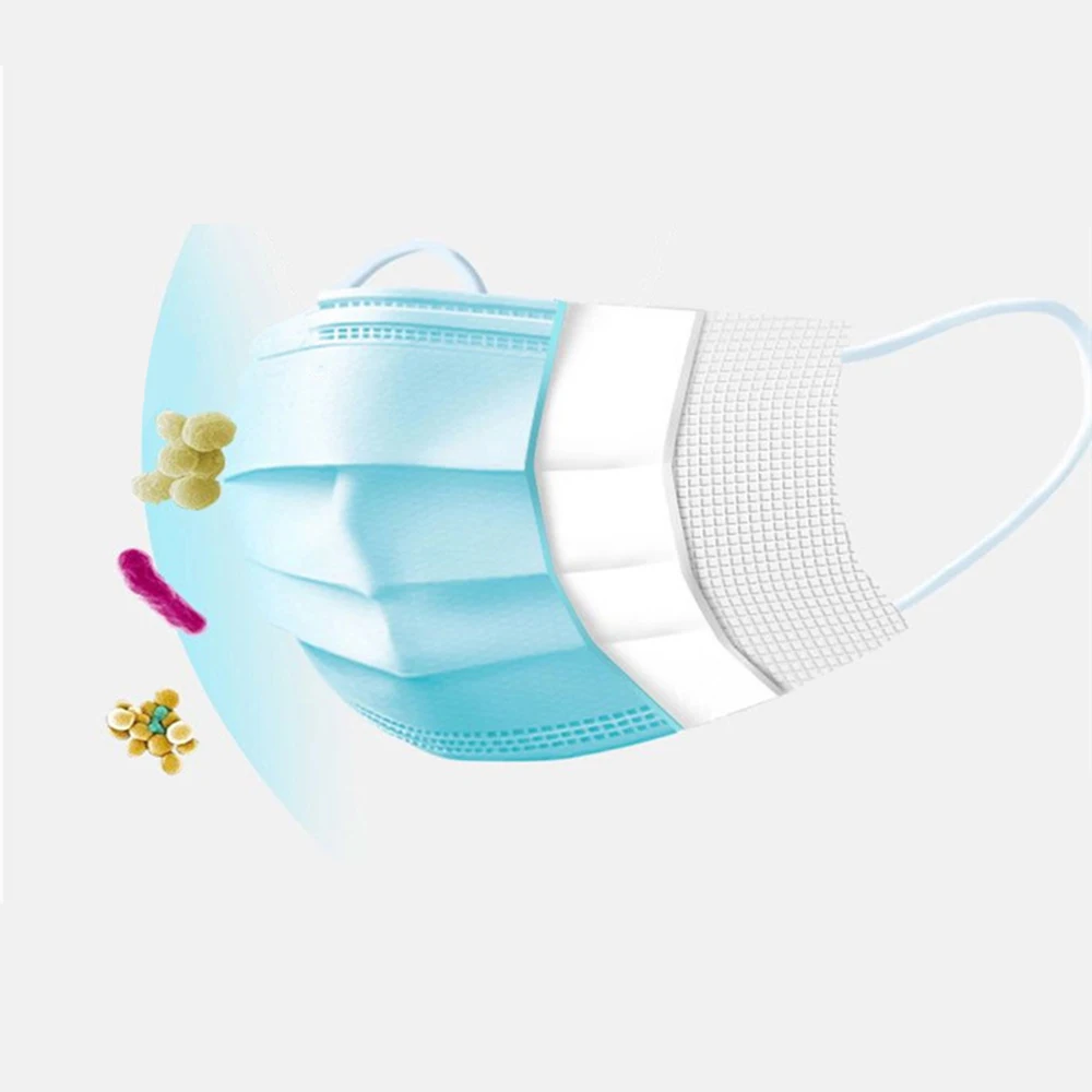 17 5*9 5 см синяя Нетканая маска для лица взрослых защита от пыли здоровья брызг