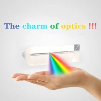 30x60mm optical glass right angletriangular prism for teaching light spectrum rainbow prism rainbow prism optical glass crystal