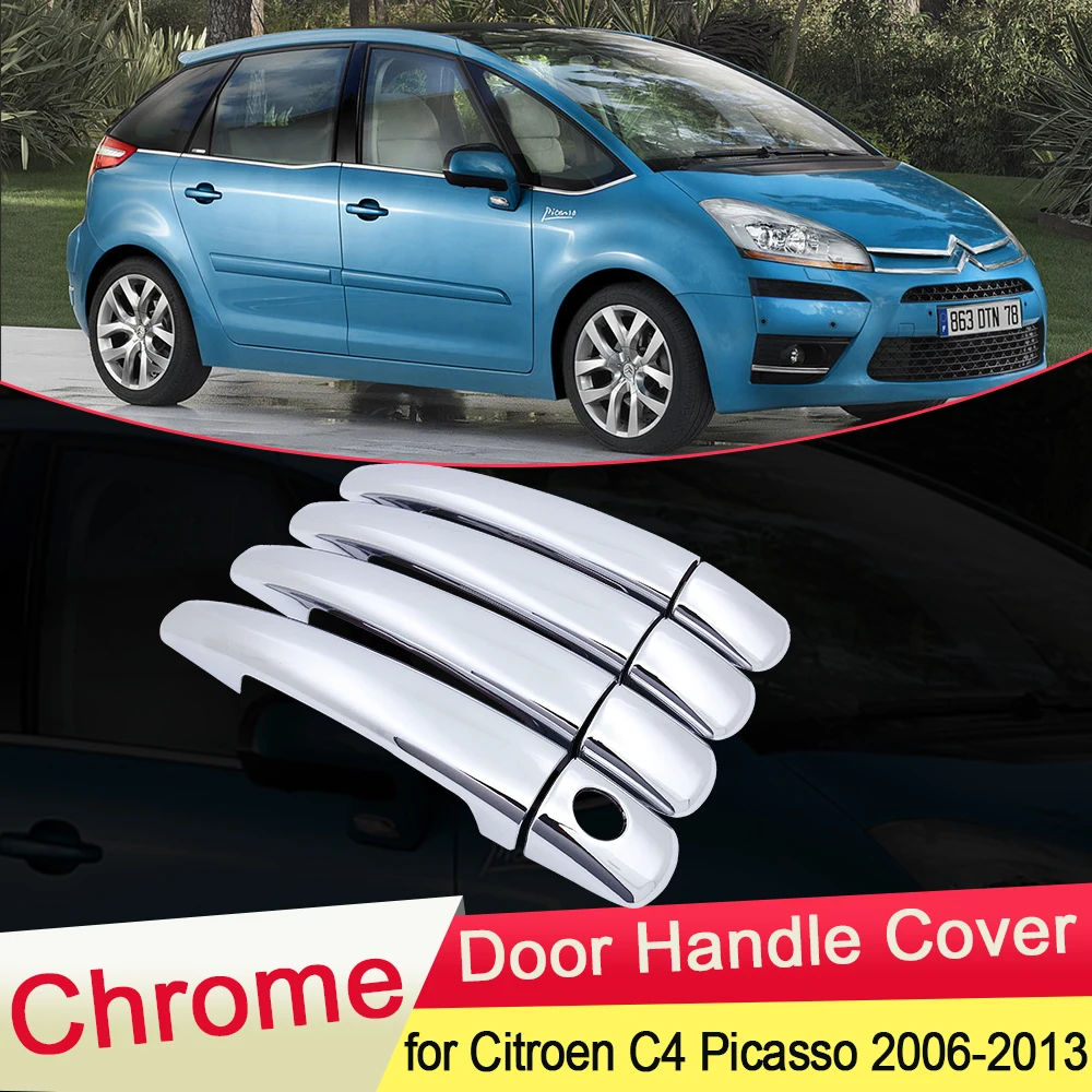 

for Citroen Grand C4 Picasso 2006 2007 2008 2009 2010 2011 2012 2013 Chrome Door Handle Cover Car Catch Set Styling Accessories