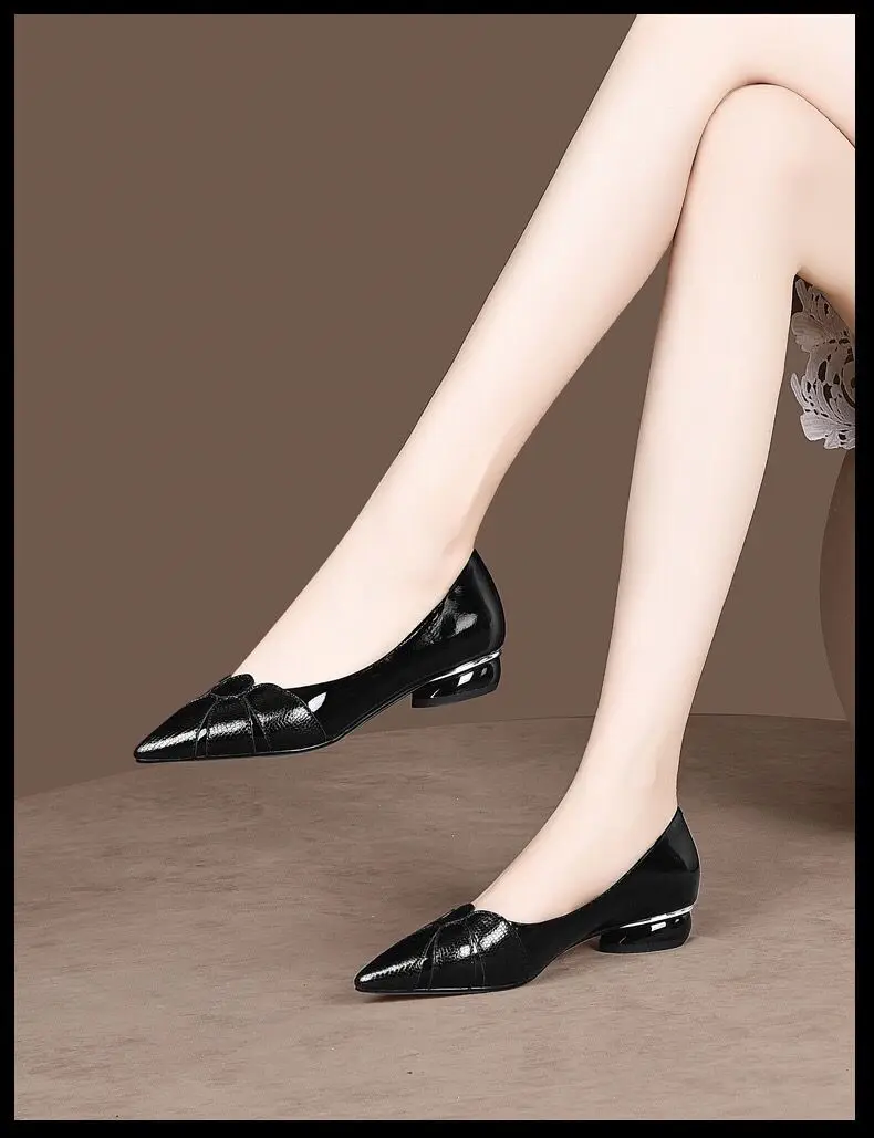 

Temperament flat shoes women's thick heel single shoes