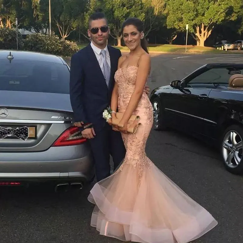 &quotРусалка&quot с кружевами без бретелек для девочек vestidos de fiesta noche Выпускные