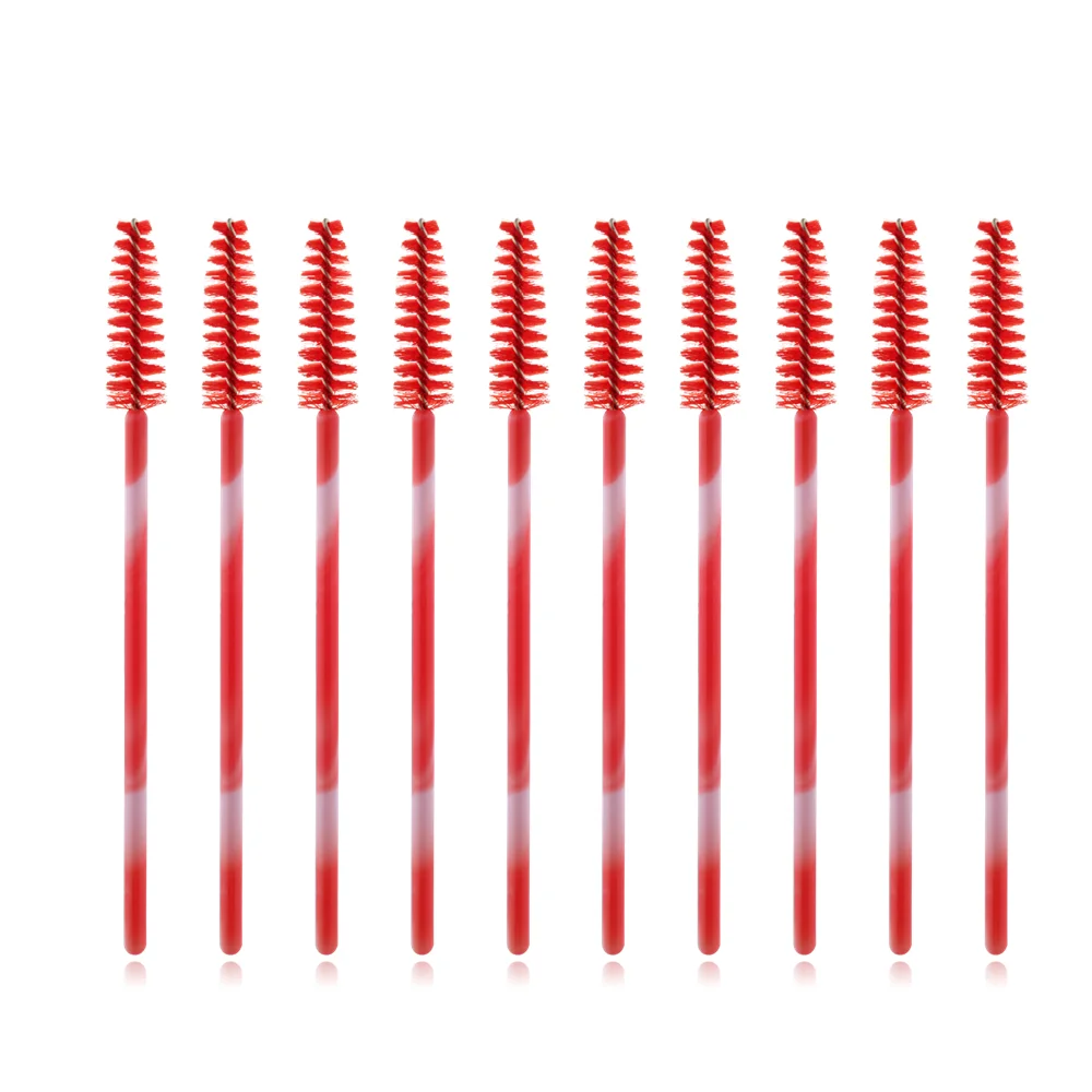 50 шт./лот красная одноразовая кисть для бровей тушь ресниц палочка аппликатор