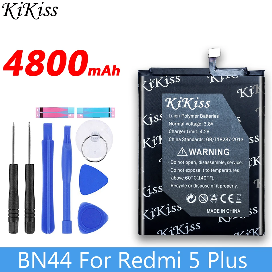 Аккумуляторная литий ионная полимерная батарея BN44 для Xiaomi Redmi 5 Plus 4800