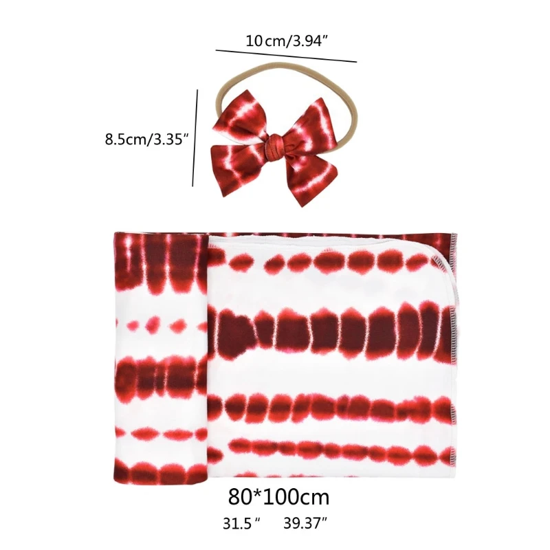 

Baby Swaddle Blanket Newborn Baby Toddler Girl Boys Receiving Blanket Infant Swaddle Wrap Headband 2pcs