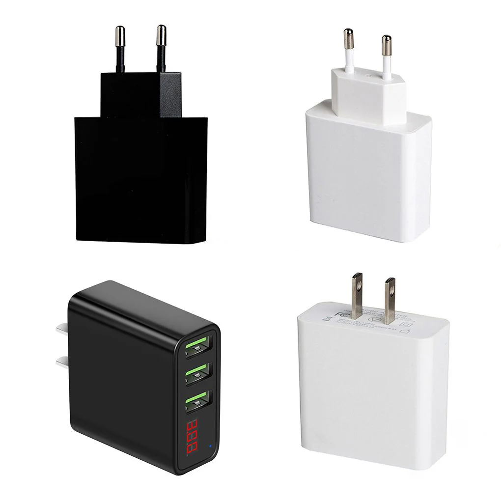 USB зарядное устройство для телефона с цифровым дисплеем универсальное настенное