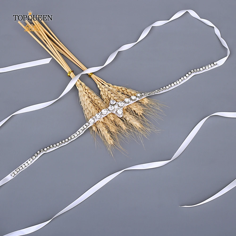 TOPQUEEN S391 серебряные стразы на бретельках для свадебного платья тонкие Стразы