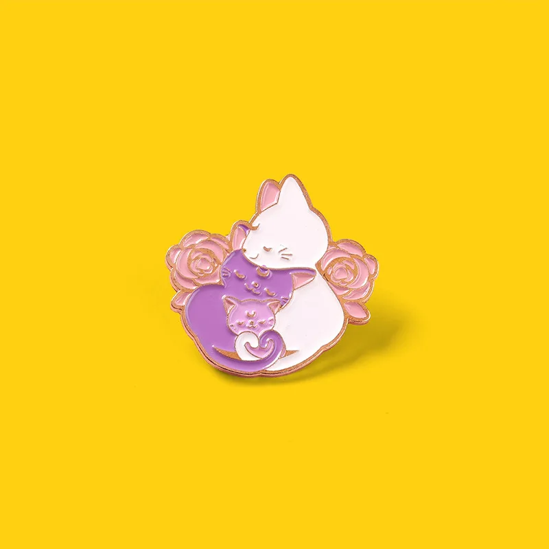 Креативная модная брошь на лацкан с изображением милой кошки гриба масляной