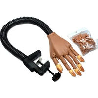 diozo manicure practice hand training model hands adjustable flexible reusable model bendable finger with nail tips for practice