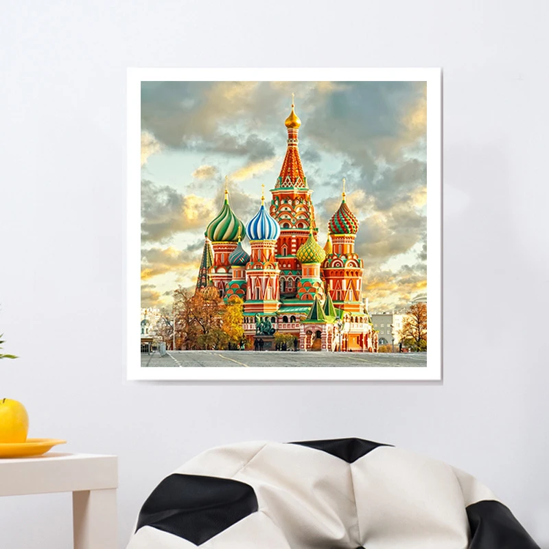 Diy Полный Круглый Смола Детская алмазная живопись Вышивка Набор стразов Saint