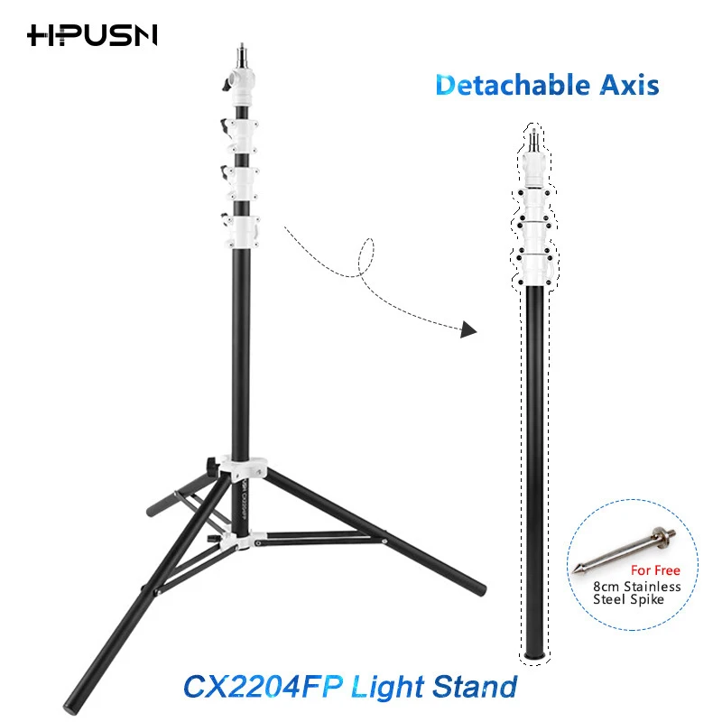 HPUSN высота 2 м светильник для фотосъемки Съемная портативная дорожная