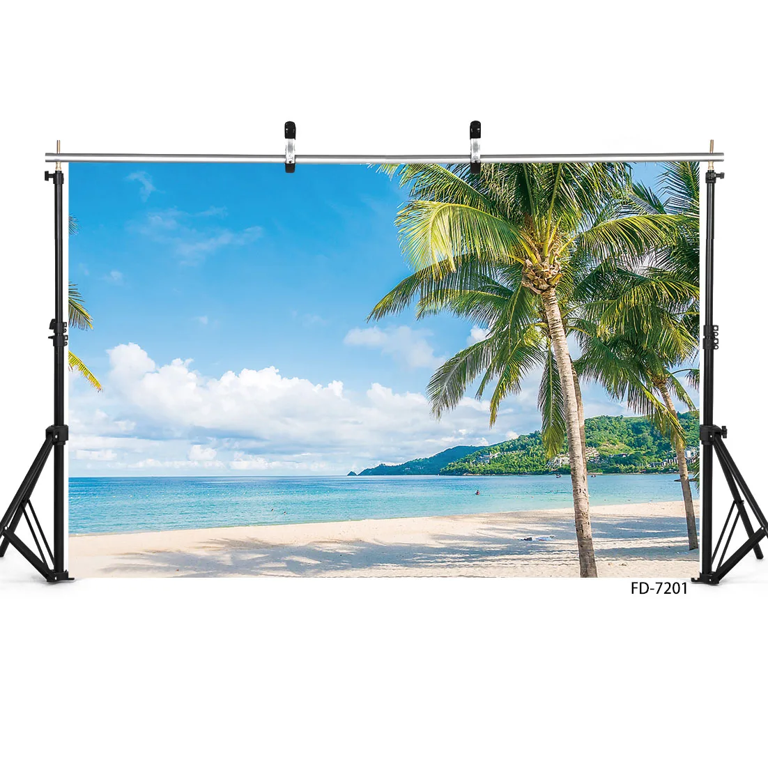 

Фон для фотосъемки с кокосовыми деревьями, морским пляжем, индивидуальный фон для фотостудии для детской портретной сценической фотосъемк...
