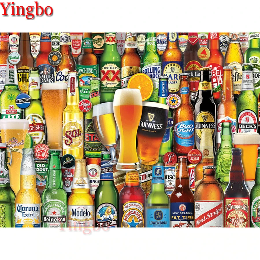 

Diamond Mosaic Paintings Germany Beer Liquor full Rhinestones Crystal 5D Diamond Painting Cross Stitch Diamond Embroidery decor