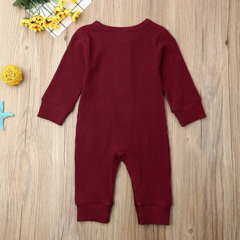 Autumn Winter Baby Kids Boys Infant Long Sleeve Romper Jumpsuit Cotton Clothes Outfit Set 0-24M | - Фото №1