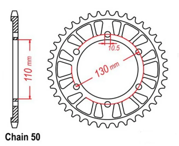 530 цепь 45T Задняя звездочка мотоцикла для декора 1000 SF 2005 Yamaha YZF R6 06 20 FZ1 Fazer FZ 1 15 FZS1000