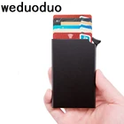 Weduoduo 2019, блокирующий бумажник, кредитный телефон, черный, тонкий алюминиевый металлический держатель для карт, удостоверения личности