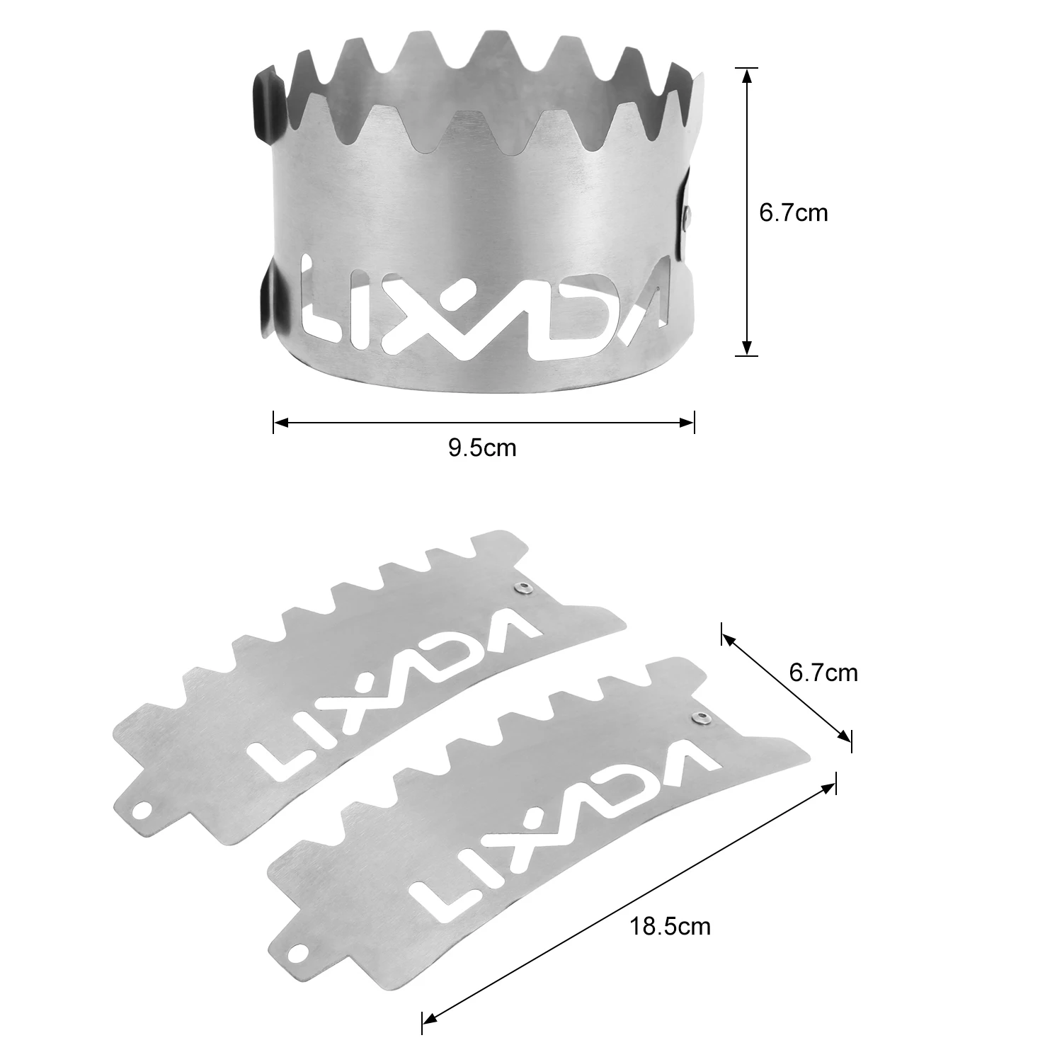 2 в 1 портативная титановая стойка для спиртовой плиты ветрозащитный экран