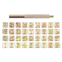 36pcs carbon steel metal letters numbers stamps mark clearly diy wood leather copper punching handicraft art stamper set tools