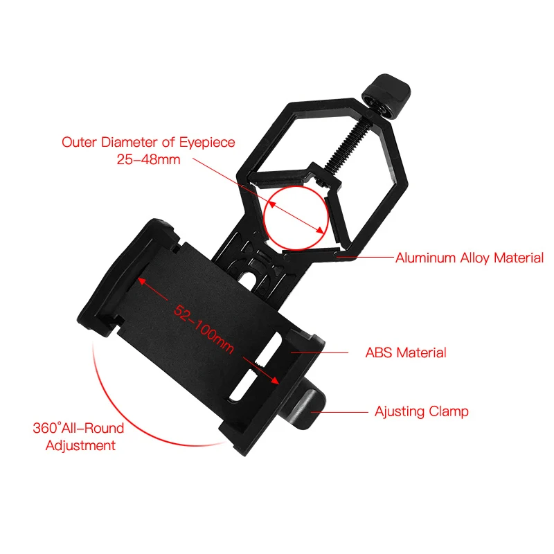 Бинокль монокулярный телескоп Универсальный адаптер для сотового телефона