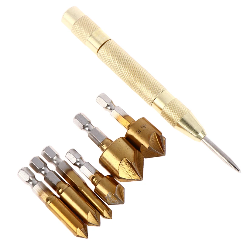 

HSS Chamfer Countersink Chamfer Drill Bit Hex Shank 90° Wood Chamfering Cutter