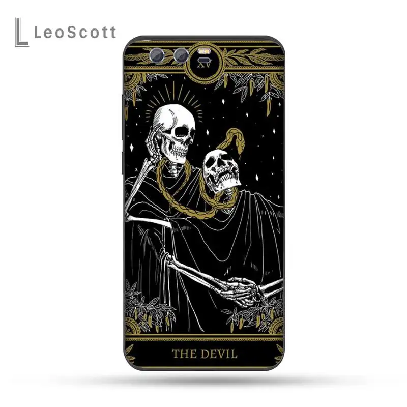 

skull Tarot Phone Case For Huawei Honor view 7a5.45inch 7c5.7inch 8x 8a 8c 9 9x 10 20 10i 20i lite pro