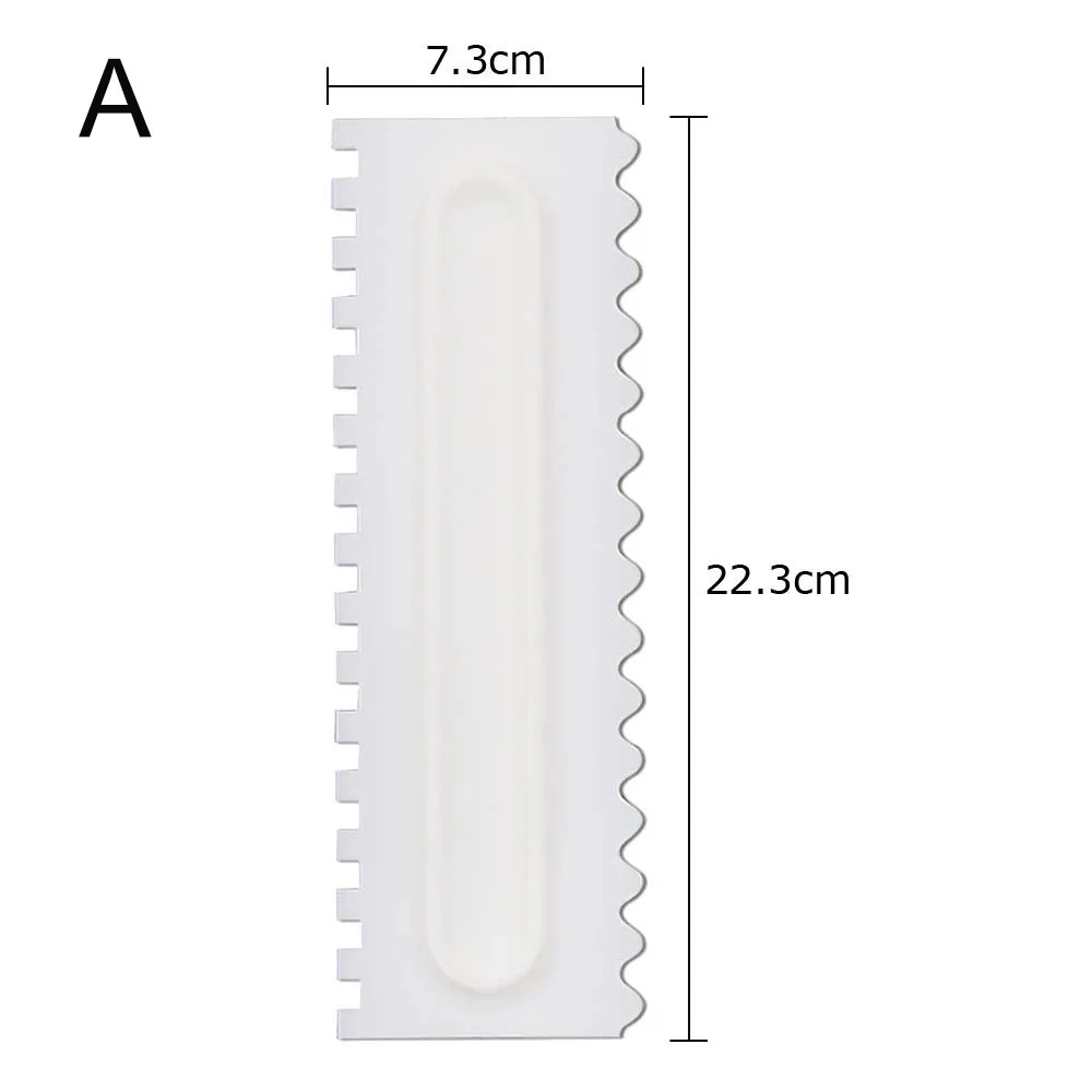 4 шт./компл. Расческа для выпечки тортов скребок гладкий крем украшения ГРЕБЕНКА