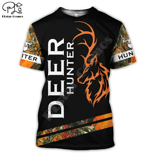 

PLstar Cosmos Animal Deer Bow Hunting Hunter Camo Harajuku NewFashion 3DPrint Unisex Summer Short Sleeve T-shirts Men/Women b-2