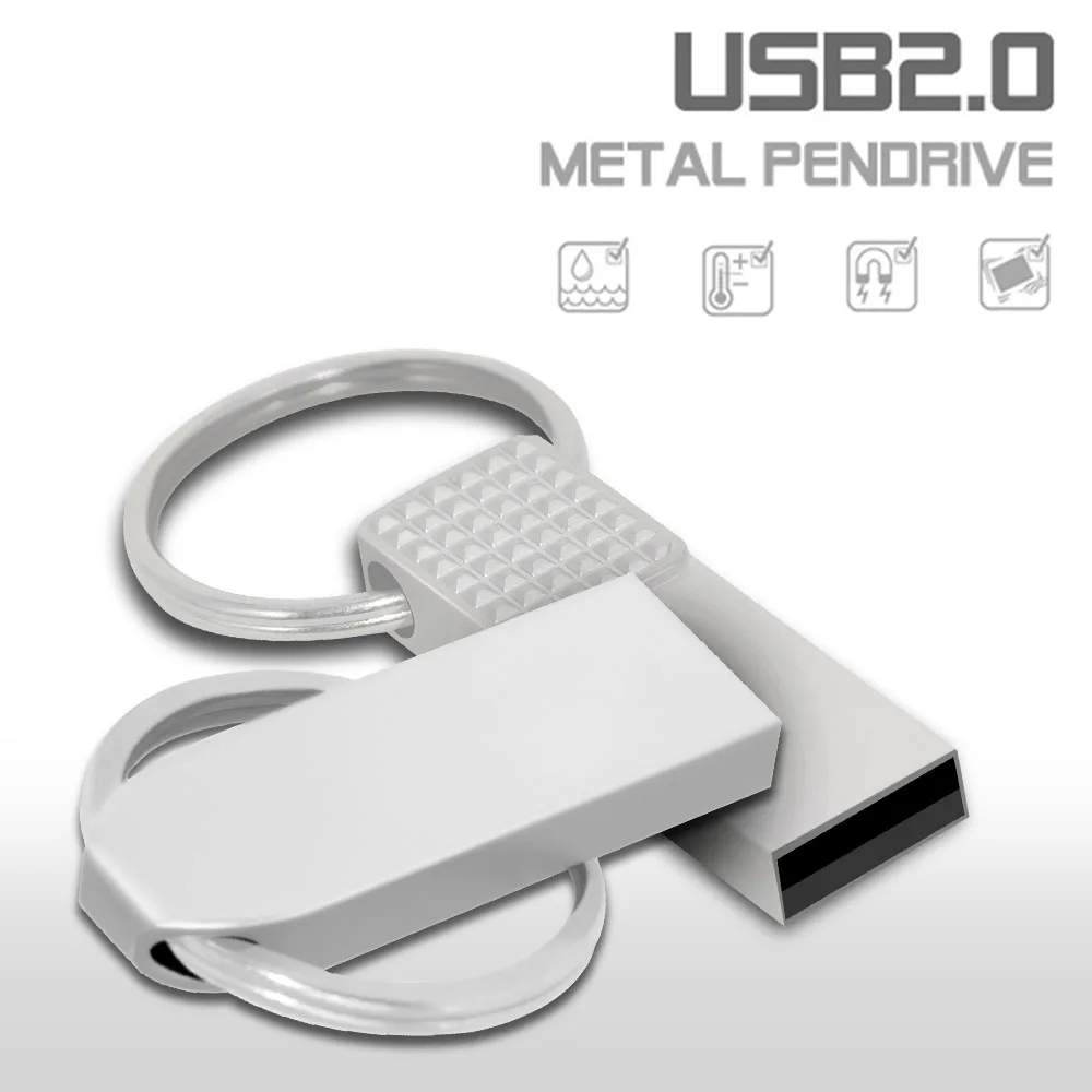 

Metal Usb Flash Drives USB 2.0 Waterproof Pen Drive 4GB 8GB 16GB 32GB Pendrive 64GB 128G Flash drive u disk cle usb for PC