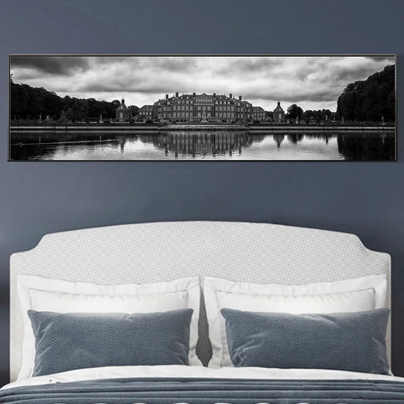 Современные пары пейзаж ночь закат настенное искусство холст живопись постер