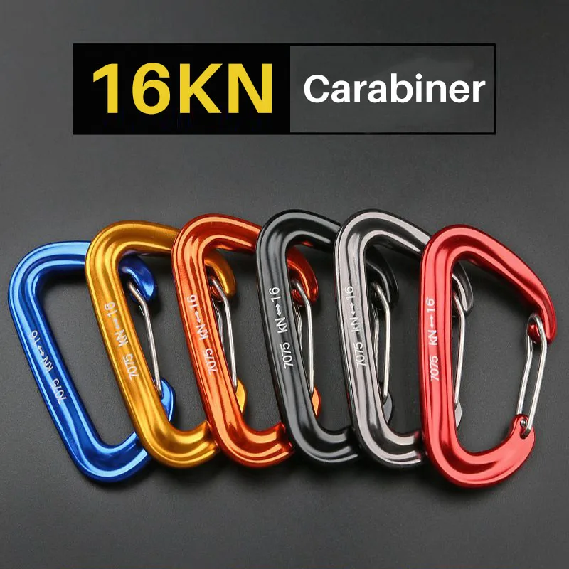 

Outdoor Climbing Carabiner Aluminium Alloy D Shape Buckle Survival Carabiner Clips Large Carabiner Keychain Hook Climbing Gear