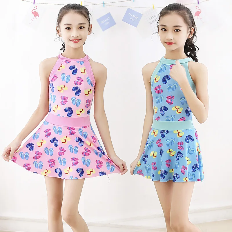 

Baby Girls Swimsuits Cute Printed One Pieces Swimwear Hot Spring Children Beach Swim Skirt Suits Kids Bathing Suits for Girls