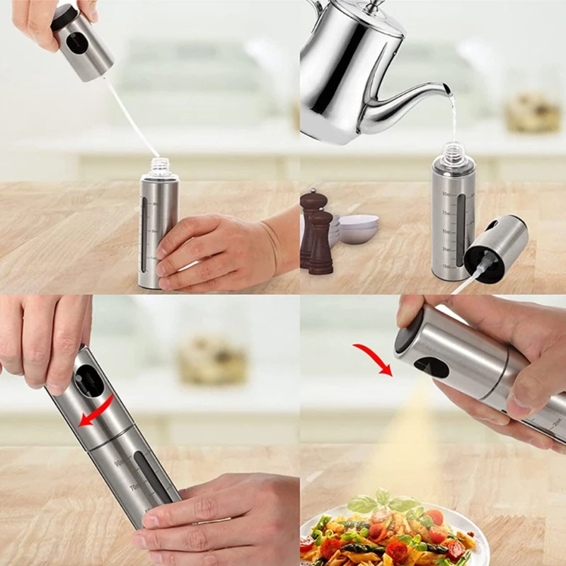 Набор для распыления масла комплект из 4 бутылочек приготовления салата