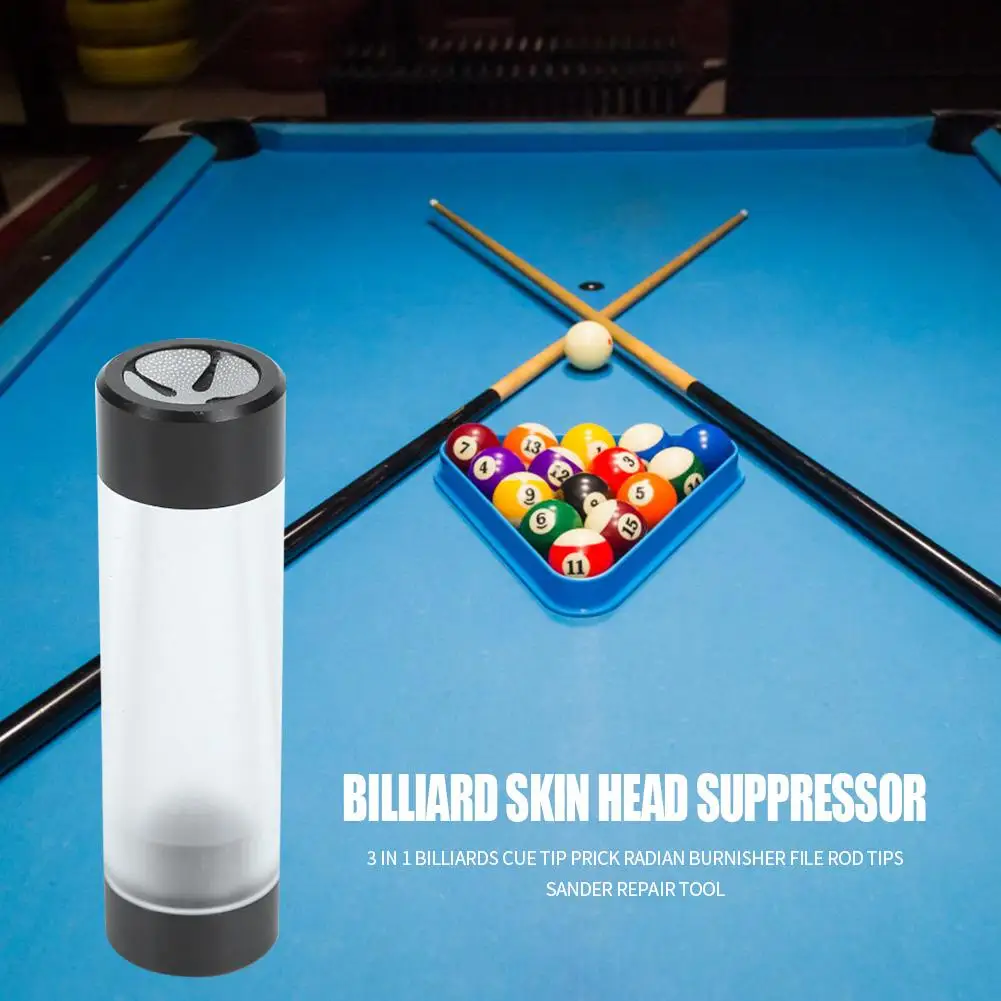 

3 in 1 Multifunction Pool Cue Tip Prick Burnisher File Radian Shaper Tool