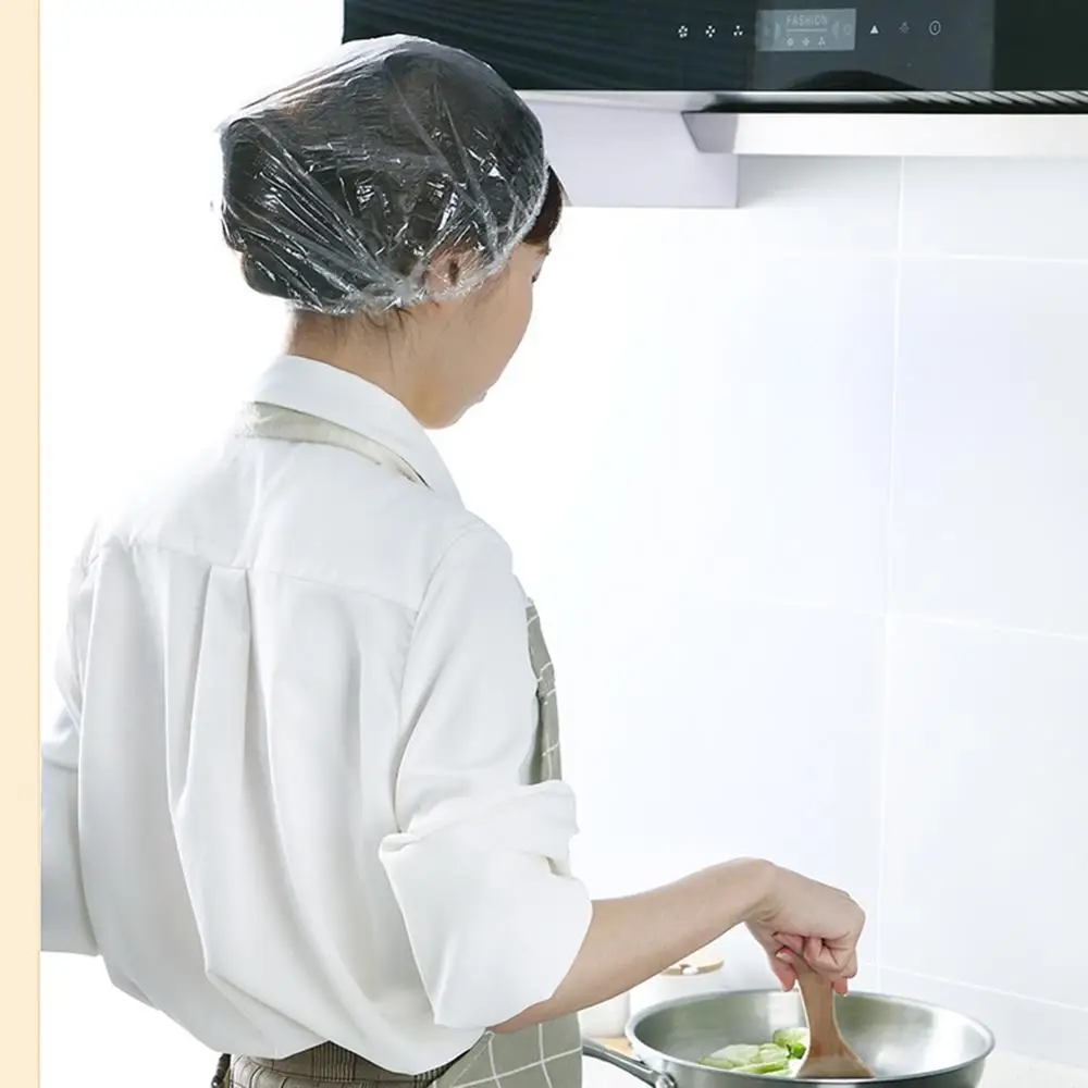 Одноразовая шапочка для душа волос водонепроницаемая против пыли женщин и