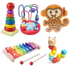 Математические Игрушки для дошкольников, подсчитывающие круги, шариковый лабиринт, деревянные американские горки, развивающие игрушки Монтессори, деревянные игрушки для малышей