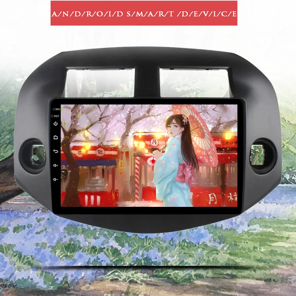 Android 10 0 GPS навигация 2 DIN Автомобильный мультимедийный плеер для toyota rav4 2007 2008 2009 2010