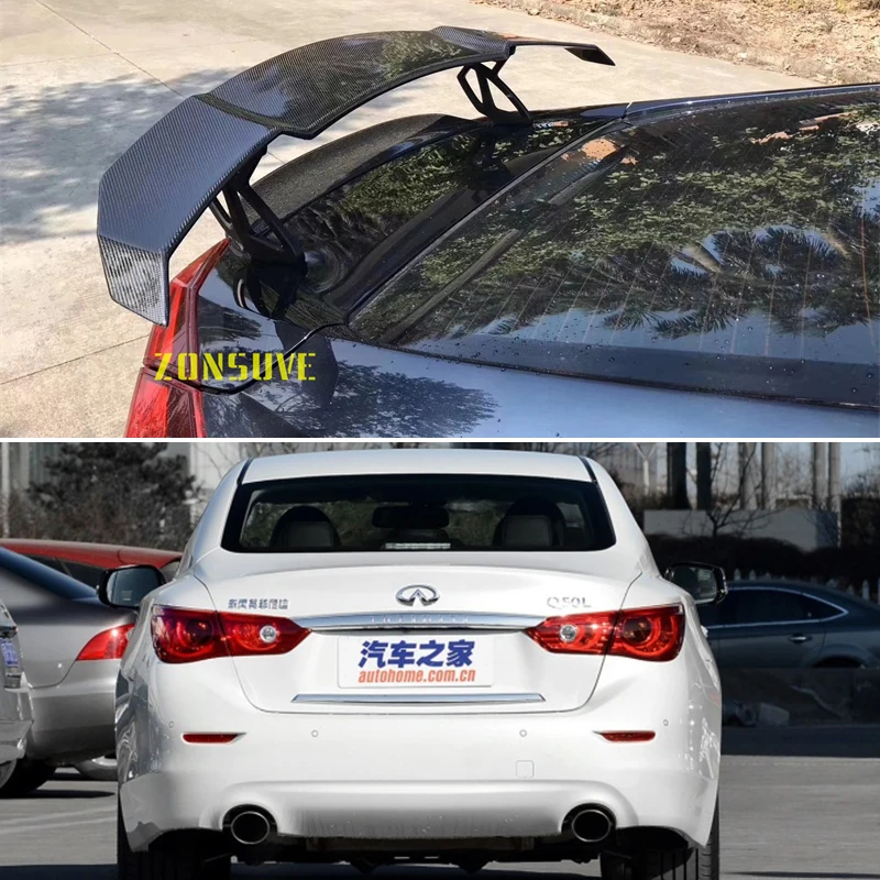 

Use For Infiniti Q50 Spoiler Rear Wing Body Kit Accessories ABS Plastic