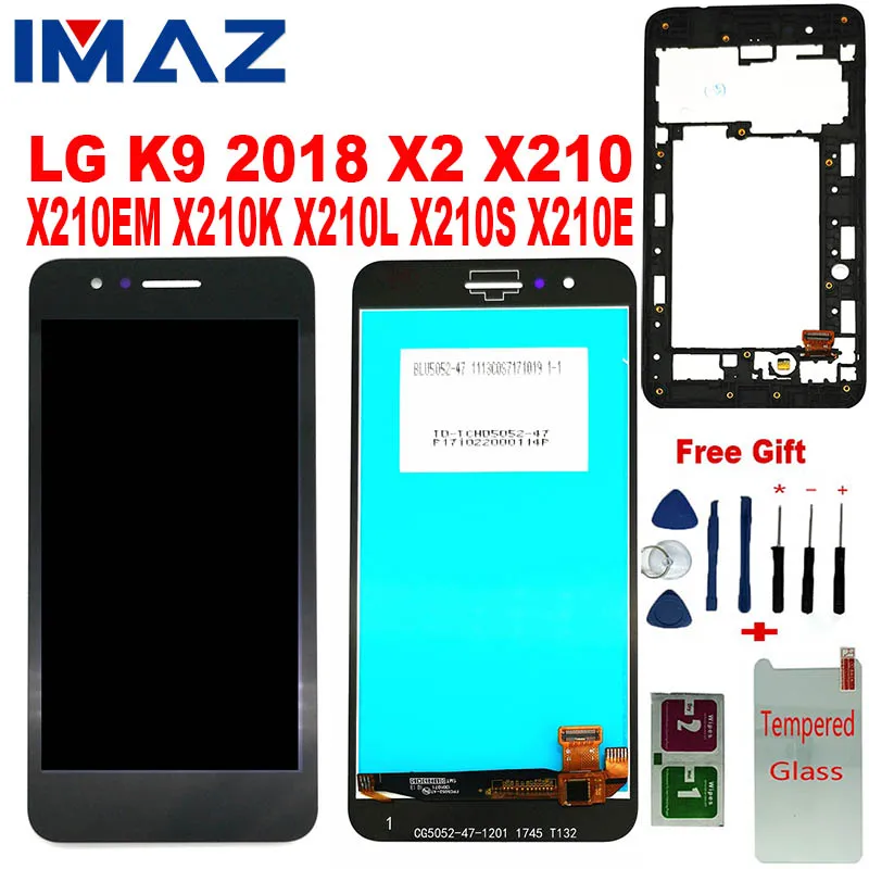 

IMAZ 5,0 "для LG K9 2018 X210EM X210K X210L X210S X210E, ЖК-дисплей для LG K9 X2 X210, экран