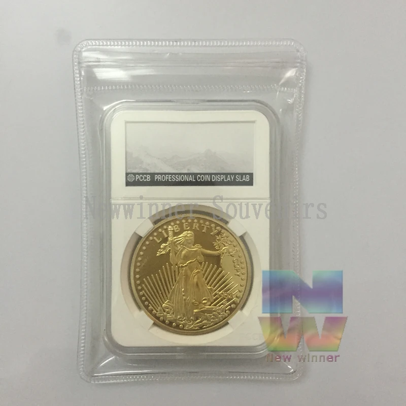 

Немагнитная американская Статуя Свободы, Орел, позолоченная памятная монета, коллекция, украшение для дома с чехлом PCCB