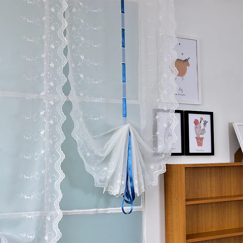 Чистый белый тюль с цветочной вышивкой занавески для кухни спальни шторы на окна