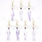 KPOP Bangtan Boys мультфильм акриловый брелок JIMIN V JIN JK SUGA J-HOPE RM брелок ювелирные изделия рюкзак Украшение Подвеска Аксессуары
