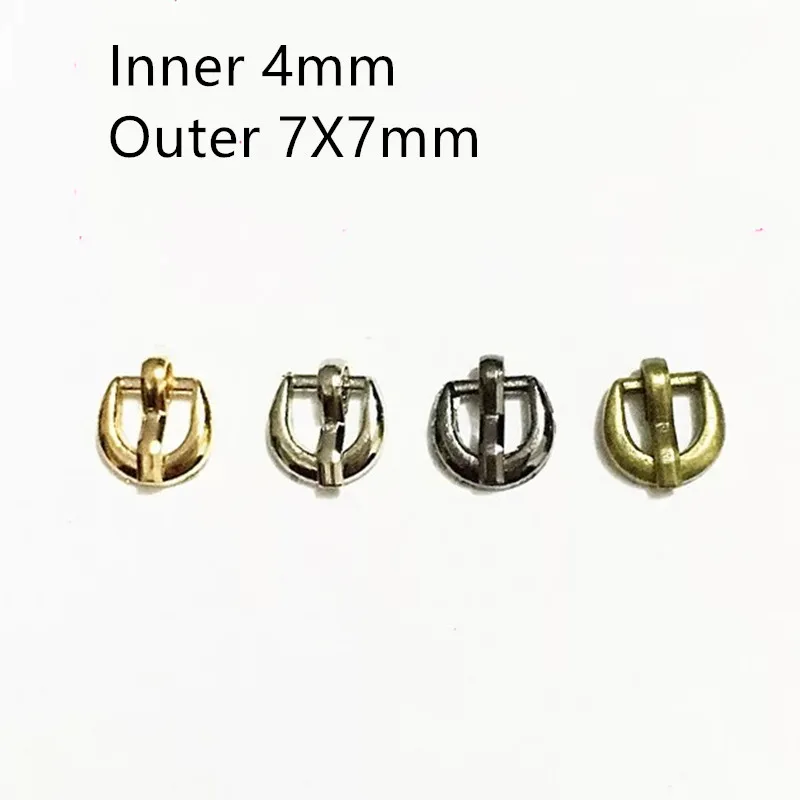

50/100/200pcs Inner 4mm Mini buckles for dolls Square metal shoes bag Belt Buckles decoration DIY Accessories Sewing