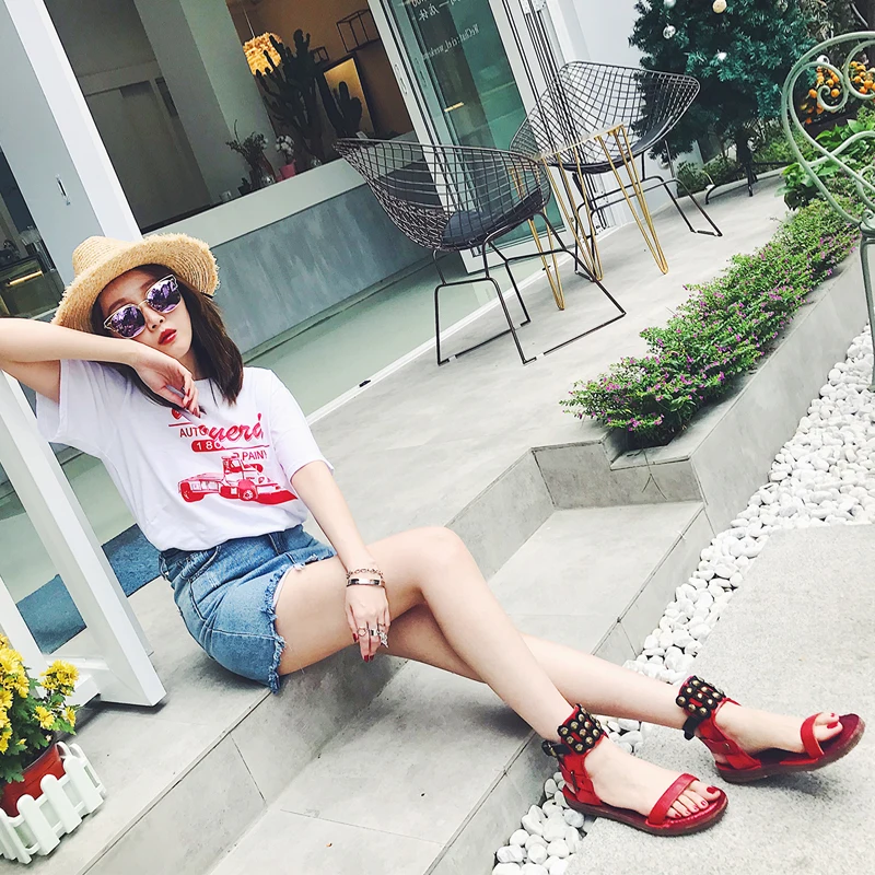 Prova Perfetto женские сандалии гладиаторы из натуральной кожи в стиле ретро с ремешком