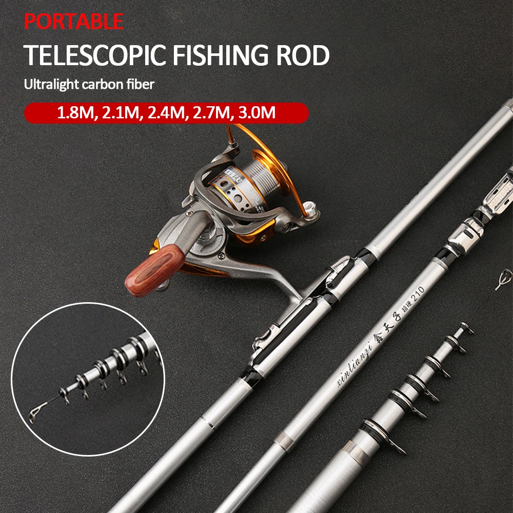 Портативная телескопическая рыболовная удочка FRP Удочка 1 8/2 1/2 4/2 7/3 0 м