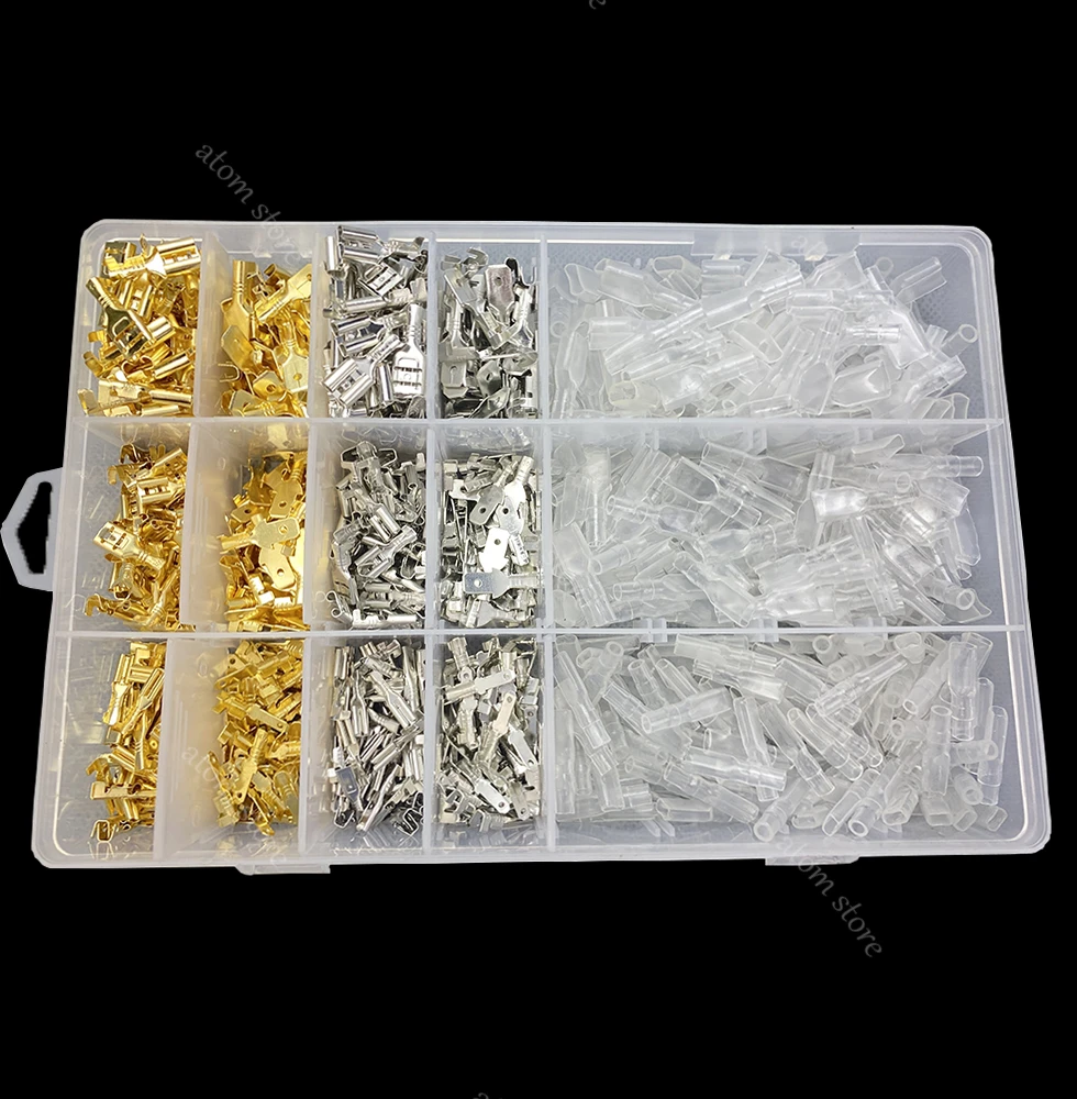 

800pcs 2.8/4.8/6.3 crimping terminal insulation sealed wire connector crimping terminal connector kit