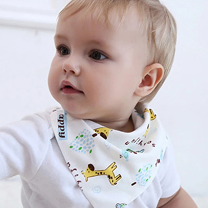 

Double-Layer Snap Baby Bibs Triangle Infant Saliva Towel Drool Bibs for Boys and Girls Newborn Toddler Soft Cotton Scarf