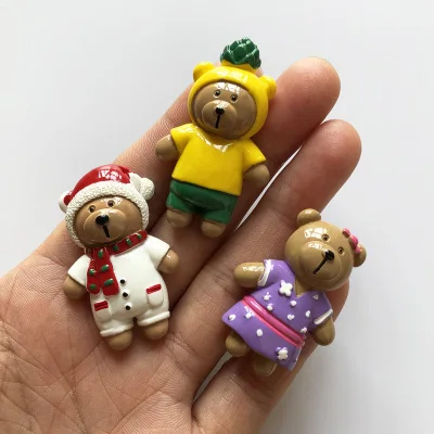 40 мм стерео мини медведь маленький животный магнит на холодильник resion наклейка