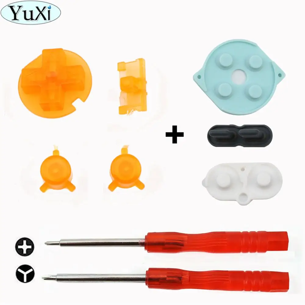 YuXi для Gameboy Карманный резиновый проводящий кнопочный блок A B кнопки GBP D включения