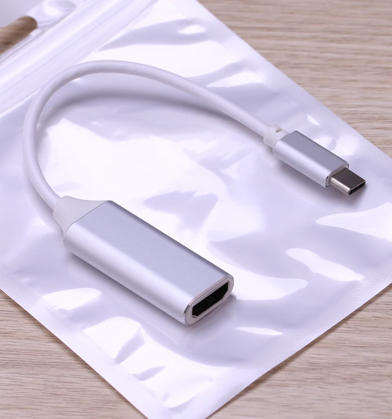 Тип C к HDMI Женский видео кабель адаптер конвертер для MacBook samsung Galaxy S8 S9 s10+ Note8 9 Note10+ SONY htc LG G5 к телевизору - Цвет: Silver